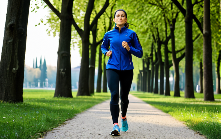 Smart Jacket for Runners**

"A female athlete, fully clothed in appropriate sports attire, wearing a smart running jacket with integrated sensors. The jacket is subtly glowing, indicating data collection. She's jogging on a tree-lined path in a park in Milan on a sunny morning. Safe for work, professional athletic wear, modest design, perfect anatomy, correct proportions, well-formed hands, natural pose, appropriate content, high-quality, detailed textures."

**