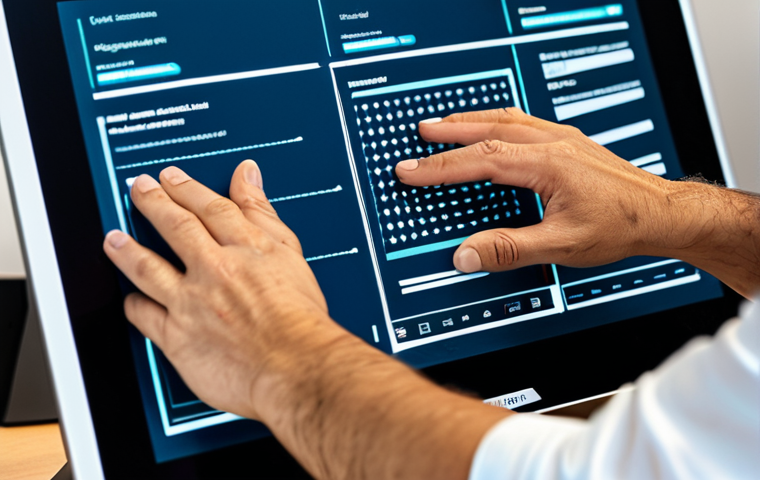 Accessible Technology**

"A professional UI/UX designer working on a touch-screen interface with tactile feedback for visually impaired users. The interface features raised patterns and clear, simple icons. Modern office setting, ergonomic workspace, fully clothed, modest attire, safe for work, appropriate content, perfect anatomy, well-formed hands, professional design, family-friendly."

**